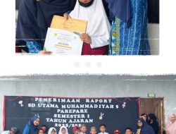 SD MUHAMMADIYAH 5 PAREPARE TUTUP SEMESTER GANJIL 2025 DENGAN PEMBAGIAN RAPOR DAN APRESIASI PEMENANG PORSENI