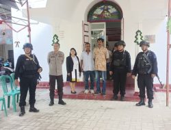 Polsek KPN Turunkan Personel Amankan Ibadah Natal di Dua Gereja, Didukung Sat Samapta, Brimob dan Personil TNI
