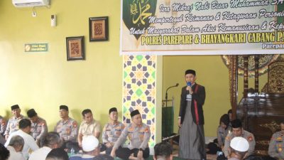 Isra Mi’raj di Polres Parepare, Momentum Perkuat Integritas dan Kepedulian Sosial