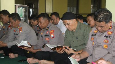 Lagi, Personil Polres Parepare Yasinan Bersama, Perkuat Keimanan di Bulan Ramadhan