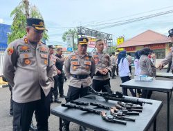 Tindak Lanjuti Instruksi Kapolri, Kapolres Parepare Pimpin Pemeriksaan Senpi Dinas