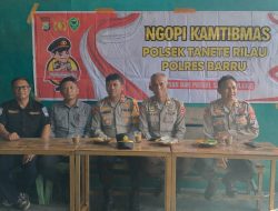 POLSEK TANETE RILAU GELAR NGOPI KAMTIBMAS, PERKUAT SINERGI DENGAN MASYARAKAT