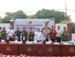 Kapolres Parepare Hadiri Pemusnahan Barang Rampasan Kejaksaan Negeri