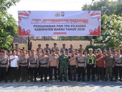 Polres Barru Gelar Apel Pergeseran Pasukan Pengamanan TPS Pilkades 2026