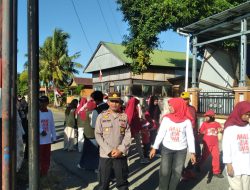 Polsek Mallusetasi Amankan Jalan Santai HUT ke-81 RI di Kelurahan Mallawa