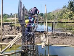 Kodim 1409/Gowa Pacu Pembangunan Jembatan Beton Tahap VI di Bontonompo Selatan