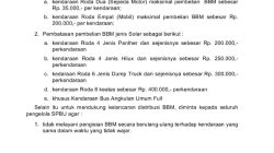 Bupati Polman Terbitkan Surat Edaran Pembatasan Pembelian BBM Dan Jadwal Operasional Di SPBU