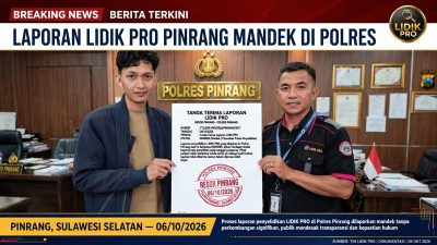 Sudah Dilaporkan Sejak 6 Oktober 2026, Polres Pinrang Bungkam Soal Dugaan Mafia BBM di APMS Tamappa nomor Penyalur. 76.912.05 – LIDIK PRO: Kami Akan Kepung Polres!