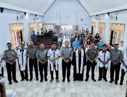 PERERAT TOLERANSI DAN JAGA KERUKUNAN, KAPOLRES BARRU GELAR MINGGU KASIH BERSAMA JEMAAT GEREJA TORAJA